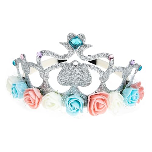 CLISPEED Haarband Krone mit Strass und Netzstoff Silbernes Geburtstags Haarschmuck für Mädchen Süßes Robustes Kopfbedeckung für Fest und Fotos CLISPEED Haarband Krone mit Strass und Netzstoff Silbernes Geburtstags Haarschmuck für Mädchen Süßes Robustes Kopfbedeckung für Fest und Fotos von CLISPEED