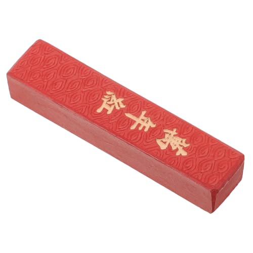CLISPEED Handgefertigter Chinesischer Kalligraphie Malblock Roter Tintenstein für Anfänger und Studenten Langlebiger Farbblock für Traditionelle Schreibkunst und Malerei Geeignet für von CLISPEED