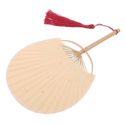 CLISPEED Handgefertigter Japanischer Bambus Fächer mit Quaste Antiker Stil Tragbar und Kompakt für Tanz Fotografie Hochzeit Partydeko und DIY Malerei CLISPEED Handgefertigter Japanischer Bambus Fächer mit Quaste Antiker Stil Tragbar und Kompakt für Tanz Fotografie Hochzeit Partydeko und DIY Malerei von CLISPEED