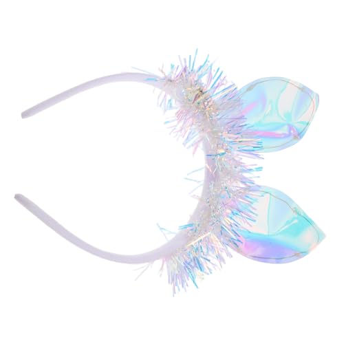 CLISPEED Hasenohren Stirnband Stirnbänder Realistische Hasenohren Hasenkopfband Glitzerohren Haarreif Hasenohren Stirnband Glitzer Hasenohren Kopfbedeckung Tierkopfbedeckung Glitzer von CLISPEED