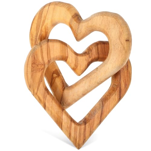 CLISPEED Hohlgefrästes Holzherz Anhänger Olivenholz Herzförmige Deko Hängend Natürliche Holzfarbe Wand Tischdekoration Geschenk für Zuhause CLISPEED Hohlgefrästes Holzherz Anhänger Olivenholz Herzförmige Deko Hängend Natürliche Holzfarbe Wand Tischdekoration Geschenk für Zuhause von CLISPEED