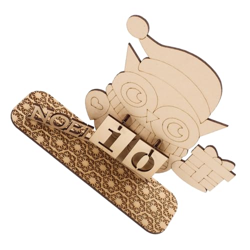 CLISPEED Holz Adventskalender Tischdekoration DIY Weihnachts Countdown Kalender zum Befüllen Stabile Konstruktion Handbemalt Kompakt für Schreibtisch und Regal Festliche Xmas Dekoration von CLISPEED