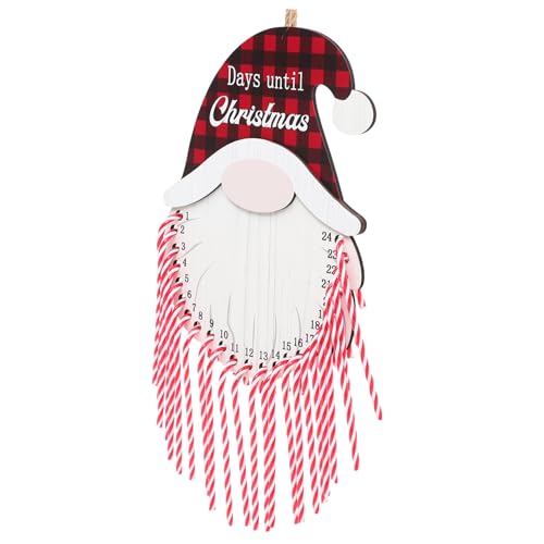 CLISPEED Holz Adventskalender zum Aufhängen Langlebige Weihnachtsdekoration mit Countdown Funktion Bunter Holz Festliche Wohn und Partydeko für Zuhause Büro und Geschäft Robustes Material von CLISPEED