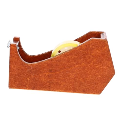CLISPEED Holz Klebebandspender mit Tiermotiv Kleiner Tisch Klebebandschneider Langlebiger Stabiler Büro Tape Dispenser Einfacher Gebrauch Dekorativer Tragbarer Tape Cutter für Schreibtisch von CLISPEED
