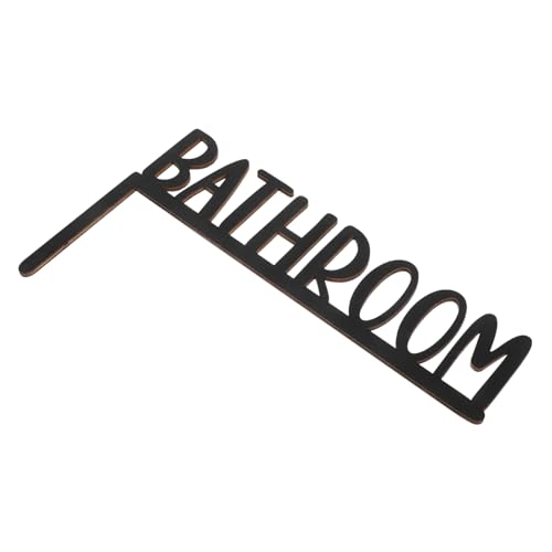 CLISPEED Holz Türschild für Badezimmer Dekorative Buchstaben für Toiletten Robustes und Nachhaltiges Holz Einfache Installation für Stilvolle Raumgestaltung von CLISPEED
