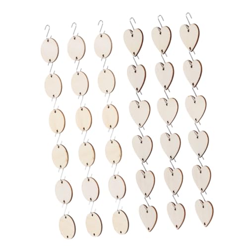 CLISPEED Holzanhänger Teiliges DIY Runde und Herzförmige Holzscheiben mit Löchern Vielseitige Hängende Erinnerungstafeln für Kreative Wand und Heimdekoration CLISPEED Holzanhänger Teiliges DIY Runde und Herzförmige Holzscheiben mit Löchern Vielseitige Hängende Erinnerungstafeln für Kreative Wand und Heimdekoration von CLISPEED