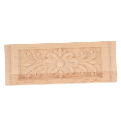 CLISPEED Holzornament Geschnitzte Möbelapplikation Dekorative Holzdekoration für Schrank Tür Kommode Langlebige Vintage Holzverzierung für DIY Möbelaufwertung von CLISPEED