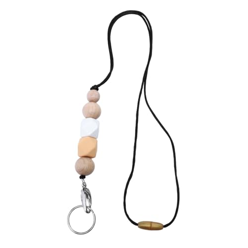 CLISPEED Holzperlen Ausweishalter Lanyard Langkette für Id Karten Clip Damen Mädchen Büropersonal Schlüsselanhänger Stilvoll und Langlebig CLISPEED Holzperlen Ausweishalter Lanyard Langkette für Id Karten Clip Damen Mädchen Büropersonal Schlüsselanhänger Stilvoll und Langlebig von CLISPEED