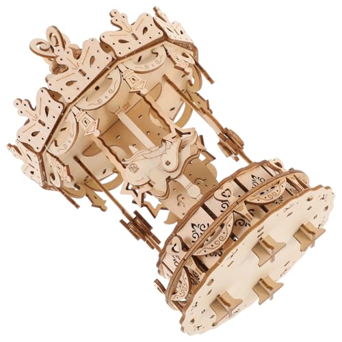 CLISPEED Holzpuzzle Karussell DIY Modell Bausatz Holzspielzeug Lernspielzeug Kreativ Geschenk Holzbausatz Holzpuzzle für Erwachsene und Familie CLISPEED Holzpuzzle Karussell DIY Modell Bausatz Holzspielzeug Lernspielzeug Kreativ Geschenk Holzbausatz Holzpuzzle für Erwachsene und Familie von CLISPEED