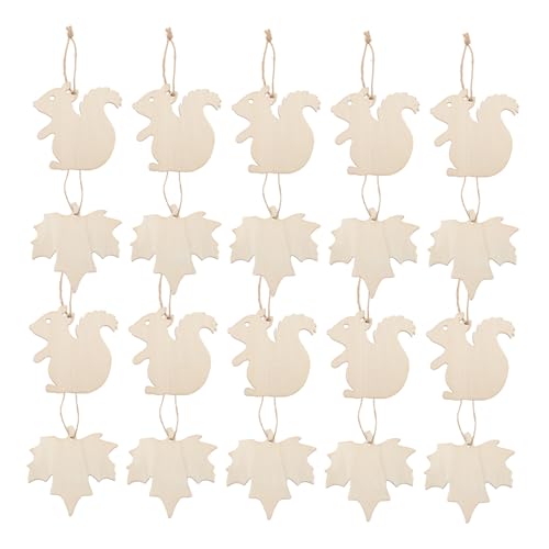 CLISPEED Holzstücke Basteln Teiliges DIY mit Eichhörnchen Ahornblatt Holzrohlingen Natürliche Holzplättchen Basteln Herbstdeko Aufhängen Kreative Holz Cutout Dekoration für Wandregale und CLISPEED Holzstücke Basteln Teiliges DIY mit Eichhörnchen Ahornblatt Holzrohlingen Natürliche Holzplättchen Basteln Herbstdeko Aufhängen Kreative Holz Cutout Dekoration für Wandregale und von CLISPEED