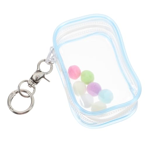 CLISPEED Klarer Figuren Display Beutel mit Schlüsselanhänger Tragbare Aufbewahrungstasche für Kleine Puppen Staubdicht und Transparent Organizer für Sammlerstücke und Mini Figuren von CLISPEED