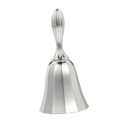 CLISPEED Klassische Handglocke Komfortablem Griff Extra Laut Vielseitig Einsetzbar für Restaurant Bar Empfang und Service Einfach zu Reinigen Elegantes Silbernes Design CLISPEED Klassische Handglocke Komfortablem Griff Extra Laut Vielseitig Einsetzbar für Restaurant Bar Empfang und Service Einfach zu Reinigen Elegantes Silbernes Design von CLISPEED