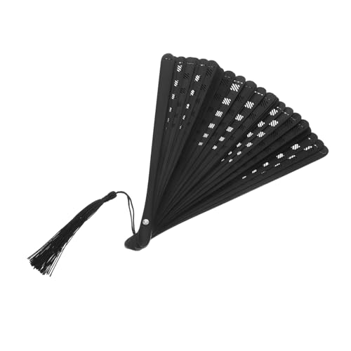 CLISPEED Klassischer Bambusklapperfächer Hochzeitshandfans Vintage Tanzfächer Handbetätigte Faltbare Ventilatoren Faltbarer Handlüfter Hand Haltende Fans Faltfächer Für Frauen Schwarz CLISPEED Klassischer Bambusklapperfächer Hochzeitshandfans Vintage Tanzfächer Handbetätigte Faltbare Ventilatoren Faltbarer Handlüfter Hand Haltende Fans Faltfächer Für Frauen Schwarz von CLISPEED