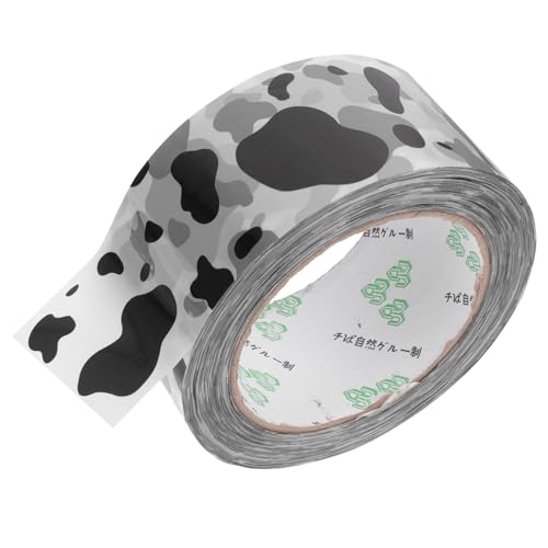 CLISPEED Klebeband mit Schwarzem und Weißem Milchmuster Stark Haftendes Verpackungsband für Paketversand und Geschenkverpackung Reißfestes Dichtungsband für Büro Haushalt und Versand CLISPEED Klebeband mit Schwarzem und Weißem Milchmuster Stark Haftendes Verpackungsband für Paketversand und Geschenkverpackung Reißfestes Dichtungsband für Büro Haushalt und Versand von CLISPEED