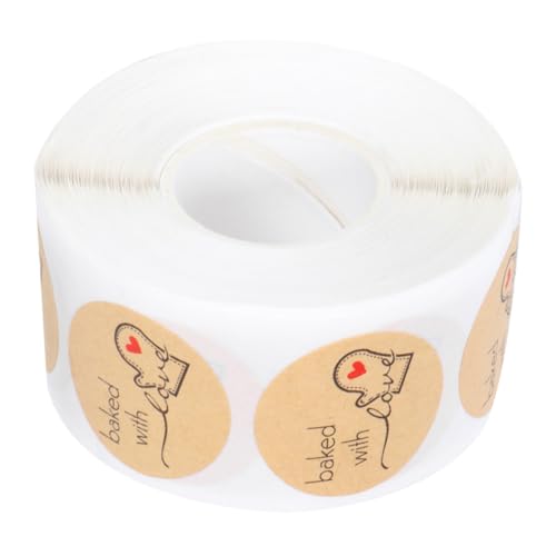 CLISPEED Kraftpapier Stickerrolle Aufkleber mit Gebackenem Design Selbstklebende Geschenktüten Etiketten für Geschenkverpackung Briefumschläge Süßigkeitenbeutel und Festliche Anlässe CLISPEED Kraftpapier Stickerrolle Aufkleber mit Gebackenem Design Selbstklebende Geschenktüten Etiketten für Geschenkverpackung Briefumschläge Süßigkeitenbeutel und Festliche Anlässe von CLISPEED