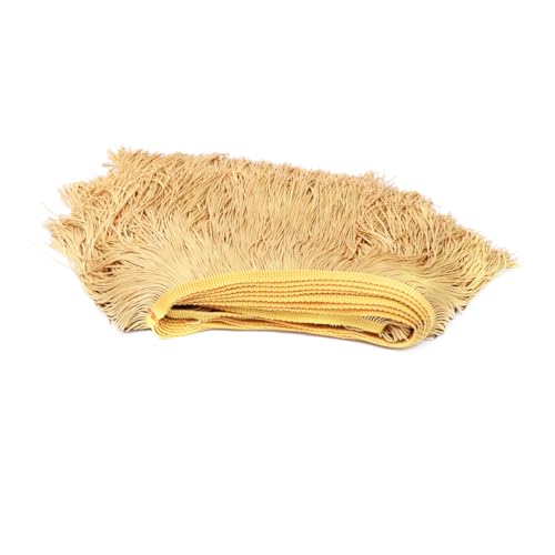 CLISPEED Lange Goldene Spitzenfransenborte Breit Dekorative Quaste für Latein tanzkleider Bühnenkostüme DIY Bastel Hochzeitskleid zubehör CLISPEED Lange Goldene Spitzenfransenborte Breit Dekorative Quaste für Latein tanzkleider Bühnenkostüme DIY Bastel Hochzeitskleid zubehör von CLISPEED