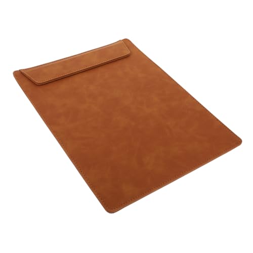 CLISPEED Leder Klemmbrett Schreibbrett Dokumentenhalter Tragbar Multifunktional für Büro Konferenz Catering und Zuhause Robustes Schreibbrett und Aktenhalter für Unterlagen und Notizen von CLISPEED