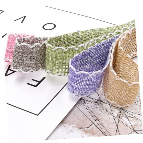CLISPEED Leinenband mit Wellenförmiger Kante DIY Geschenkverpackungsschleife Frische Blumen Geschenkband Wiederverwendbares Wohnaccessoire in Beige für Party Dekoration und Bastelbedarf CLISPEED Leinenband mit Wellenförmiger Kante DIY Geschenkverpackungsschleife Frische Blumen Geschenkband Wiederverwendbares Wohnaccessoire in Beige für Party Dekoration und Bastelbedarf von CLISPEED