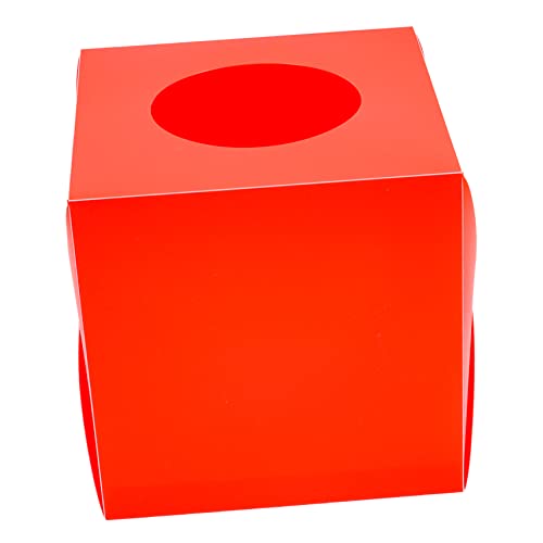 CLISPEED Lotteriebox aus Kunststoff Rote Gewinnspielbox für Abstimmungen Spenden und Partys für Büroveranstaltungen und Besondere Anlässe mit Runder Öffnung für Einfache Ticketlagerung von CLISPEED