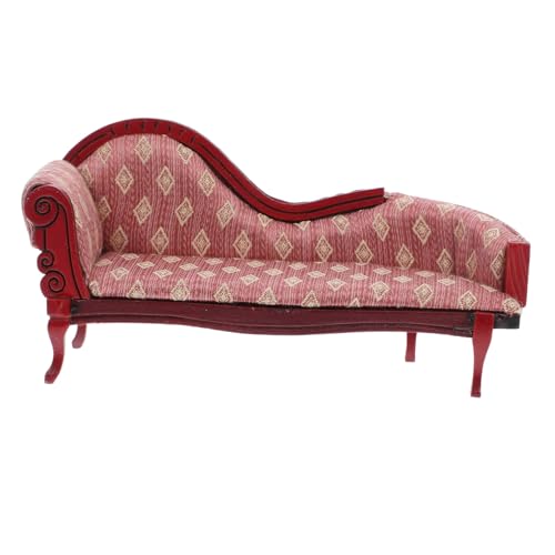 CLISPEED Maßstab Europäisches Sofa Puppenhaus Zubehör Handgefertigt Detailreich Für Puppenhaus Dekoration Und Szene von CLISPEED