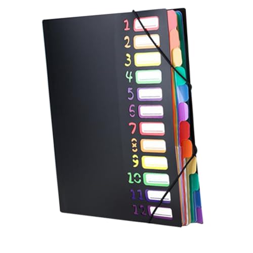 CLISPEED Mehrschichtiger Dokumentenhalter Regenbogen Design Aktenordner für Quittungen Belege Papiere Büro und Zuhause Organizer CLISPEED Mehrschichtiger Dokumentenhalter Regenbogen Design Aktenordner für Quittungen Belege Papiere Büro und Zuhause Organizer von CLISPEED
