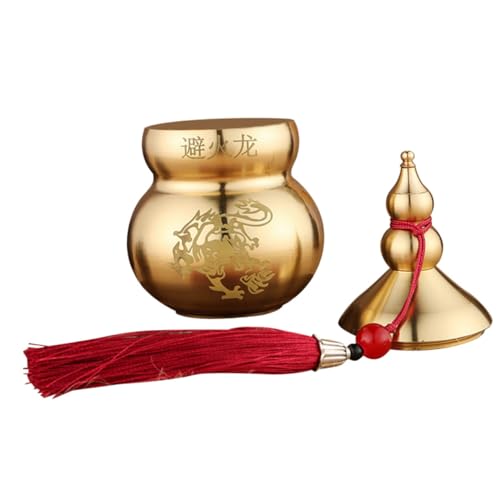 CLISPEED Messing Kalebassen Ornament mit Rotem Quastenanhänger Chinesische Feng Shui Glücksfigur für Schreibtisch Wohnkultur Schützt vor Unglück Fördert Wohlstand und Dekoratives CLISPEED Messing Kalebassen Ornament mit Rotem Quastenanhänger Chinesische Feng Shui Glücksfigur für Schreibtisch Wohnkultur Schützt vor Unglück Fördert Wohlstand und Dekoratives von CLISPEED