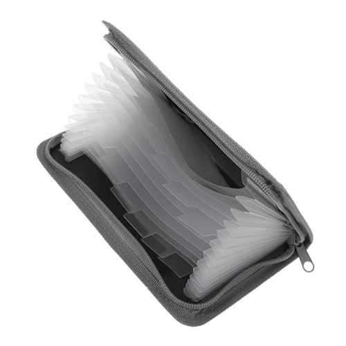 CLISPEED Mini Fächermappe mit Reißverschluss Erweiterbarer Dokumenten Organizer Kompakter Quittungs und Kartenhalter Vielseitiger Aktenordner für Büro Reise und Alltag von CLISPEED