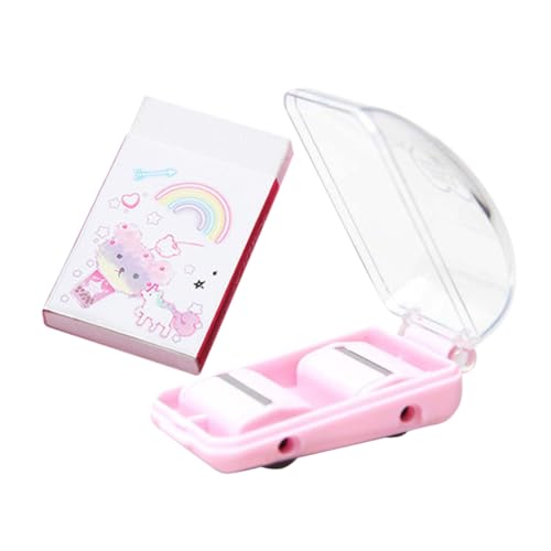 CLISPEED Mini Roller Radiergummi Krümelsammler Set Kompakter Schreibtischreiniger mit Weichem Schutzroller Effiziente Papierfreundliche Spänesammlung Tragbarer Büro Schulzubehör Rosa CLISPEED Mini Roller Radiergummi Krümelsammler Set Kompakter Schreibtischreiniger mit Weichem Schutzroller Effiziente Papierfreundliche Spänesammlung Tragbarer Büro Schulzubehör Rosa von CLISPEED