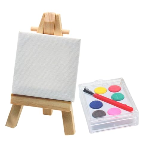 CLISPEED Mini Staffelei Modell aus Holz und Kunststoff Mini Malbrett mit Realistischem Design Verschleißfest Dekoratives Miniatur Kunststaffelei Ornament für Kinderzimmer und von CLISPEED