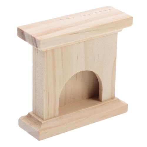 CLISPEED Miniatur Kamin für Puppenhaus Holz Kamin Zubehör Realistische Details Kreative DIY Dekoration Robustes Design für Miniaturmöbel und Spielzeughäuser von CLISPEED