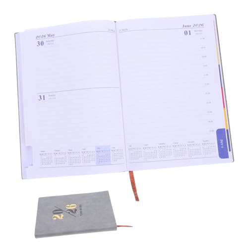CLISPEED Monats und Wochenübersicht mit Registerkarten Zeitmanagement Notizblock Dickes Papier Graues Design für Persönliche und Geschäftliche Organisation von CLISPEED