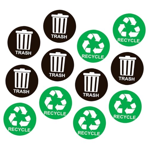 CLISPEED Mülltrennungsaufkleber für Abfallbehälter Selbstklebende Wasserdichte Etiketten aus Hochwertigem Beutel pro Beutel Praktische Recycling Sticker für Tägliche Nutzung von CLISPEED