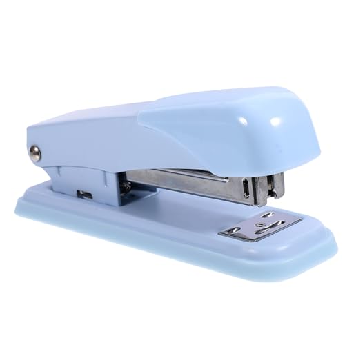 CLISPEED Multifunktionaler Metall Heftgerät Hand Tacker Arbeitssparend und Stabil für Büro Schule und Zuhause Langlebig und Einfach zu Bedienen Farbe Himmelblau von CLISPEED