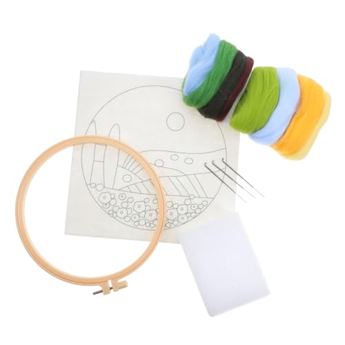 CLISPEED Nadelfilz für Anfänger mit Werkzeugen Diy Wollfilz Bastelset für Herbstliche Heimdekoration Stabiles Material Kinderfreundlich Punch Needle Embroidery Kit von CLISPEED