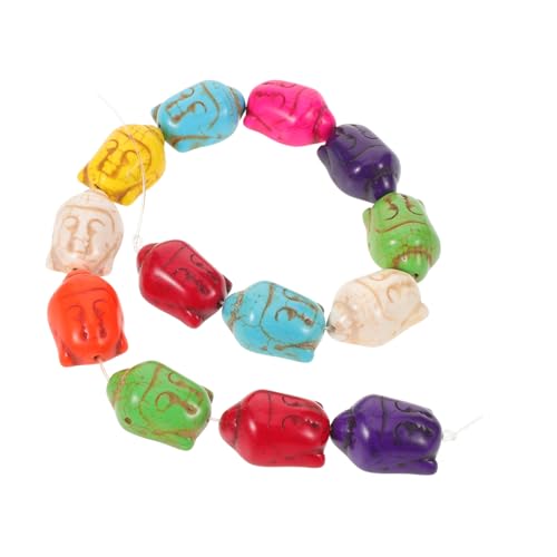 CLISPEED Natürliche Türkis Buddha Spacer Perlen mit Loch Vintage Lose Schmuckperlen für DIY Armband und Halskettenherstellung CLISPEED Natürliche Türkis Buddha Spacer Perlen mit Loch Vintage Lose Schmuckperlen für DIY Armband und Halskettenherstellung von CLISPEED