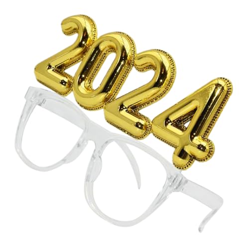 CLISPEED Neujahrs Partybrille Zahlen Design Transparent Goldfarben Lustige Party Brille für Foto Requisiten Leicht und Kompakt für Silvester Geburtstag Fest CLISPEED Neujahrs Partybrille Zahlen Design Transparent Goldfarben Lustige Party Brille für Foto Requisiten Leicht und Kompakt für Silvester Geburtstag Fest von CLISPEED