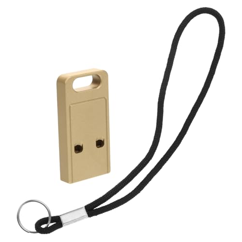 CLISPEED Notfallpfeife Mini Messing Anhänger Lautstark Survival Pfeife mit Kordel Praktisch für Camping Wandern Sport und Outdoor Aktivitäten von CLISPEED