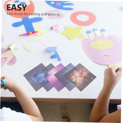 CLISPEED Origami Papier Doppelseitig Quadratisch Farbiges Bastelpapier mit Sternenmuster Vielseitig für DIY Bastelprojekte Umweltfreundlich und Dekorativ für Kunst und Schule von CLISPEED