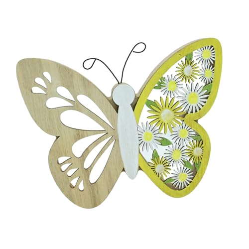 CLISPEED Osterschmetterling Figur Neon Teenager Stütze Schnitzen Kaninchen Flügel Glockenspiel Konfetti Tischtablett- Schmetterlingsaufkleber Für Die Wand Zwerge Retro Wolke Holz von CLISPEED