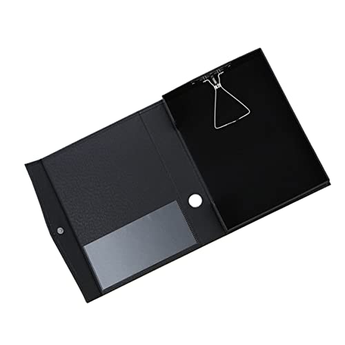 CLISPEED PU Leder Dokumentenhalter mit Clipboard Funktion Praktischer Aktenordner für Büro Schule und Zuhause Schwarz für Lehrer Studenten und Büroangestellte CLISPEED PU Leder Dokumentenhalter mit Clipboard Funktion Praktischer Aktenordner für Büro Schule und Zuhause Schwarz für Lehrer Studenten und Büroangestellte von CLISPEED