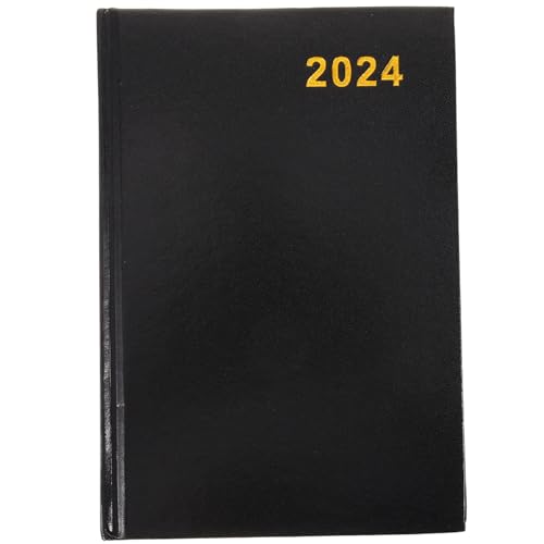 CLISPEED PU Tagesplaner Notizbuch Tageskalender Zeitmanagement Jotter Planbuch für Büro Schüler und Reisende mit Einfachem Design in Schwarz von CLISPEED