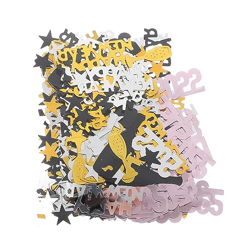 CLISPEED Packungen Glitzerndes Konfetti für Neujahrsfeiern Dekorative Accessoires für Partys Tischdekoration und Bastelprojekte Roségold Schwarz und Silber CLISPEED Packungen Glitzerndes Konfetti für Neujahrsfeiern Dekorative Accessoires für Partys Tischdekoration und Bastelprojekte Roségold Schwarz und Silber von CLISPEED