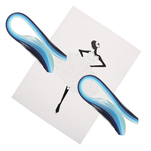 CLISPEED Papier Quilling Set mit Bunten Steifen Papierstreifen und Lineal Leichtes DIY Bastelkit für Erwachsene und Anfänger Tracing Paper für Kreative Quilling Kunstwerke von CLISPEED