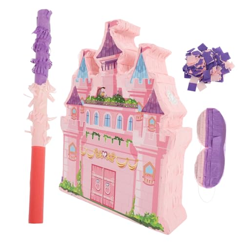 CLISPEED Pinkes Prinzessinnenschloss Candy Pinata mit und Augenmaske Handgefertigte Partydekoration für Geburtstag Süßigkeitenhalter für Hochzeit und Kinderparty CLISPEED Pinkes Prinzessinnenschloss Candy Pinata mit und Augenmaske Handgefertigte Partydekoration für Geburtstag Süßigkeitenhalter für Hochzeit und Kinderparty von CLISPEED
