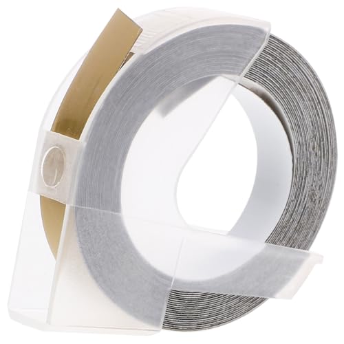CLISPEED Prägeband Gold Manuelles Etikettenband für DIY Beschriftungsgerät Saubere Wiederverwendbare Klebelabels für Büro Schule Verpackung Vielseitig Einsetzbar CLISPEED Prägeband Gold Manuelles Etikettenband für DIY Beschriftungsgerät Saubere Wiederverwendbare Klebelabels für Büro Schule Verpackung Vielseitig Einsetzbar von CLISPEED