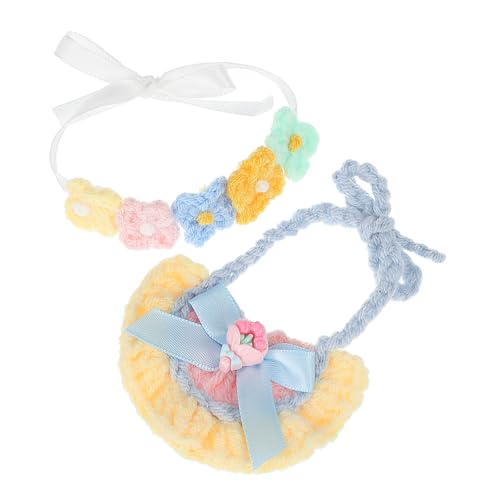 CLISPEED Puppenkleidung Set aus Weichem Baumwollgarn mit Floralem Haarband und Kleinem Halstuch Kompatibel mit Labubu Puppen Einfach Anzuziehen Komfortabel und Stilvoll für Sammler CLISPEED Puppenkleidung Set aus Weichem Baumwollgarn mit Floralem Haarband und Kleinem Halstuch Kompatibel mit Labubu Puppen Einfach Anzuziehen Komfortabel und Stilvoll für Sammler von CLISPEED