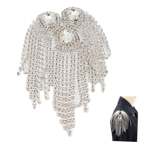 CLISPEED Quasten Schulterklappen mit Strassverzierung Modische Damen Epauletten Applikation Elegantes Kostümaccessoire für Hochzeiten Fotoshootings Partys und Bühnenoutfits CLISPEED Quasten Schulterklappen mit Strassverzierung Modische Damen Epauletten Applikation Elegantes Kostümaccessoire für Hochzeiten Fotoshootings Partys und Bühnenoutfits von CLISPEED