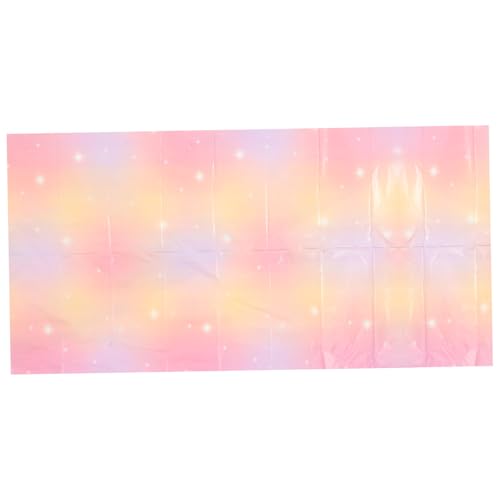 CLISPEED Rechteckige Einweg Tischdecke aus PE mit Farbverlauf Bunte Geburtstags Party Tischdecke und Vielseitig für Kinderpartys DIY Karneval und Dekoration Geeignet von CLISPEED