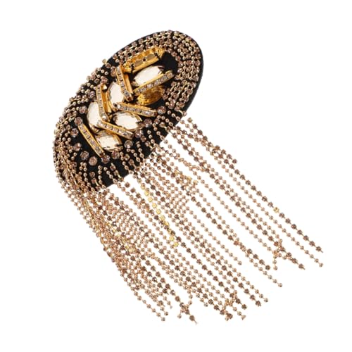 CLISPEED Rhinestone Quasten Schulter Epaulette Handgefertigtes Broschen Abzeichen Langlebige Perlenverzierung Anstecknadel für Herren und Damen Anzugdekoration CLISPEED Rhinestone Quasten Schulter Epaulette Handgefertigtes Broschen Abzeichen Langlebige Perlenverzierung Anstecknadel für Herren und Damen Anzugdekoration von CLISPEED