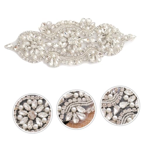 CLISPEED Rhinestone und Perlen Applikation für Brautgürtel Funkelnde Schmuckverzierung Selbstklebende Strasssteine Hochzeitskleid Dekoration DIY Modeaccessoire CLISPEED Rhinestone und Perlen Applikation für Brautgürtel Funkelnde Schmuckverzierung Selbstklebende Strasssteine Hochzeitskleid Dekoration DIY Modeaccessoire von CLISPEED